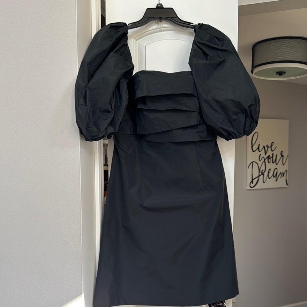 Black A-Line Puff Sleeve MARELLA Cocktail Dress - Picture 2 of 9
